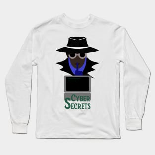 Lady Black (Cyber Secrets Afro): A Cybersecurity Design Long Sleeve T-Shirt